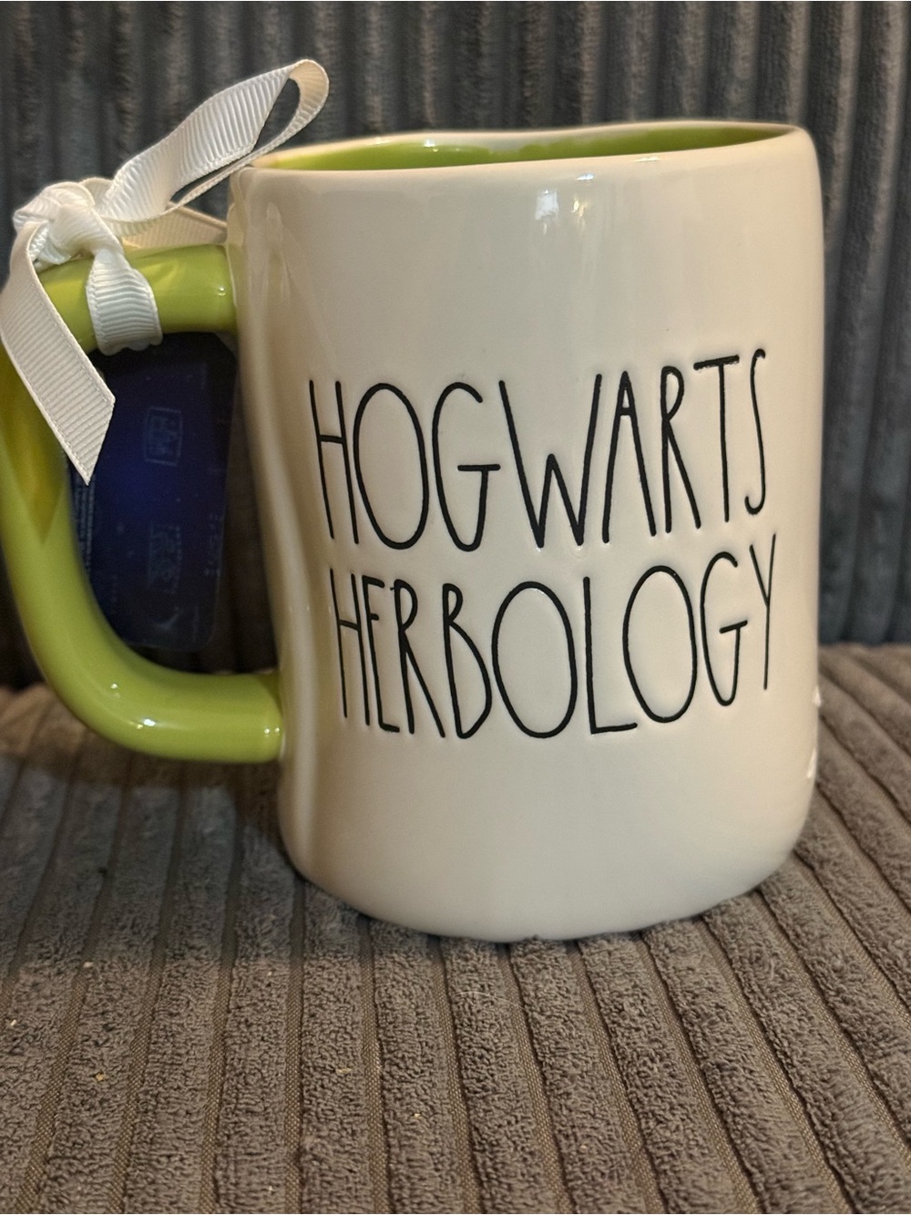 Rae Dunn ‘Hogwarts Herbology’ Ceramic Mug - White with Green Interior NWT
